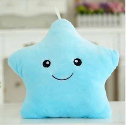 35*38 см Kawaii Звездная Подушка меняющая цвет светящаяся подушка со светодиодной