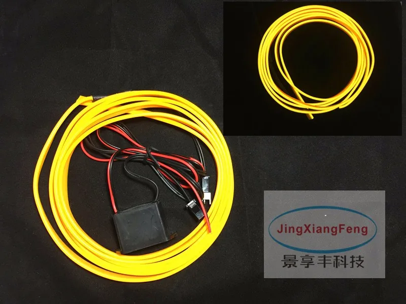 JingXiangFeng 10-Цвет 1 м Гибкий неоновый свет светящийся el салон провод плоский светодиодные ленты для автомобиля интерьерные светильники 12 V инвертор автомобиля