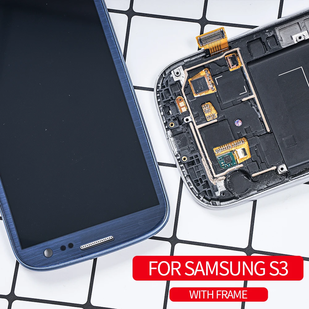 Оригинальный ЖК-дисплей 4 8 ''для SAMSUNG GALAXY S3 сенсорный экран дигитайзер рамка