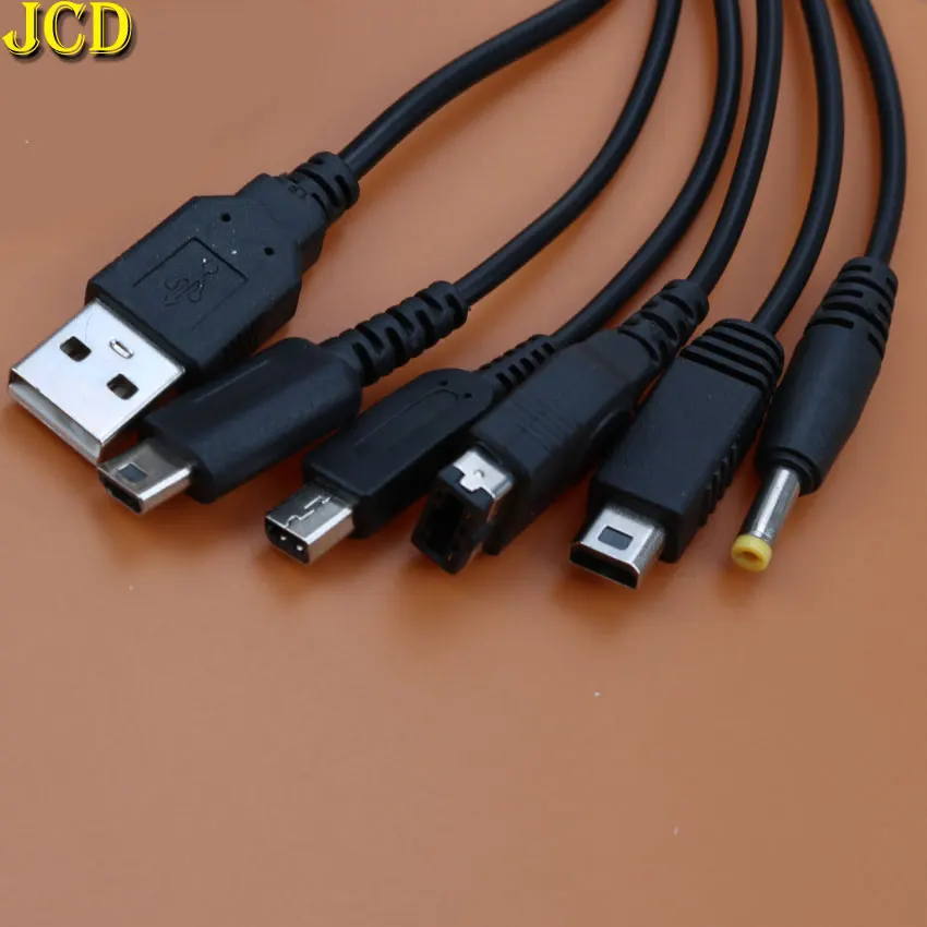 5 в 1 USB-кабель для зарядки Nintendo NDSL NDS NDSI XL 3DS WII U GBA PSP | Электроника