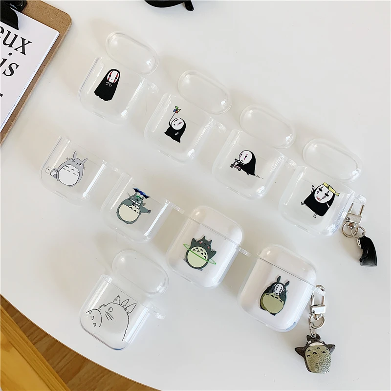 Чехол для наушников Airpods 2 1 милый мультяшный 3D чехол Тоторо с рисунком без лица