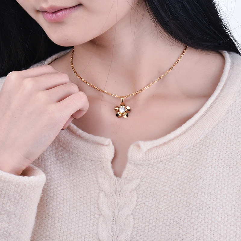 Женский комплект ювелирных изделий BAOYAN набор из нержавеющей стали с золотым