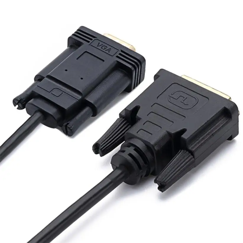2019 активный DVI в VGA 6 футов 24 + 1 штекер M с чипом адаптер конвертер кабель для ПК DVD