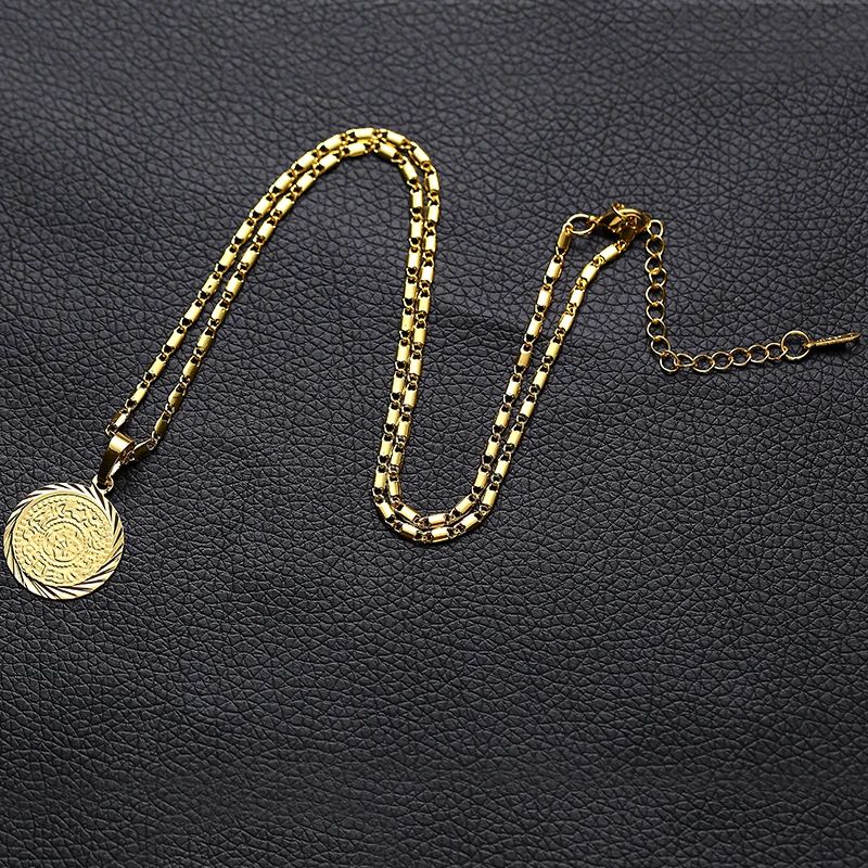 Соня Ислам Мусульманские древние монеты ожерелья золотого цвета арабские деньги