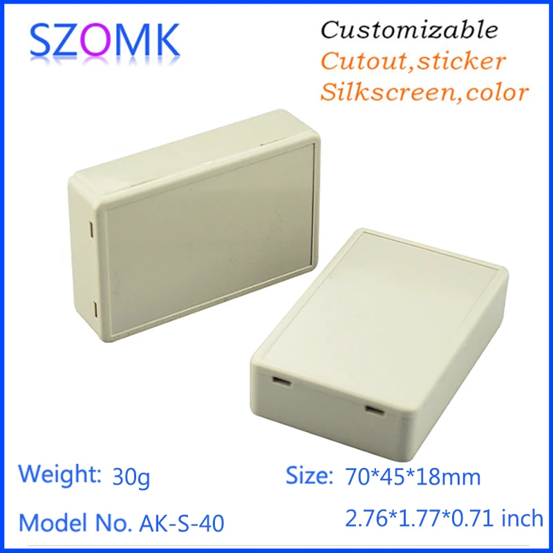 1 pcs 70*45*18mm small plastic enclosure for electronics case light grey abs equipment box device | Обустройство дома