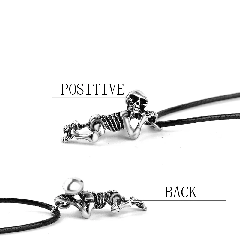 Ожерелье с подвеской в виде черепа для мужчин винтажная модель мотоцикла
