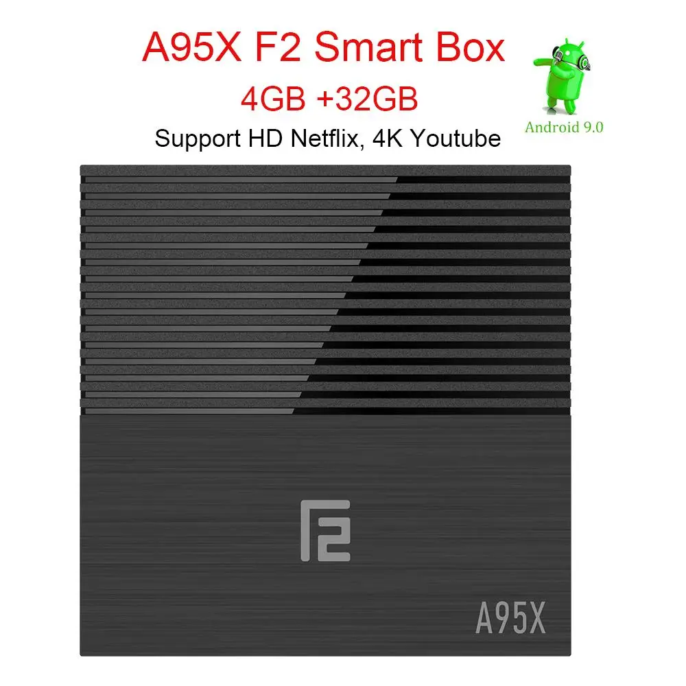 A95X F2 S905X2 4 Гб ОЗУ 32 Гб ПЗУ 5G двойной wifi bluetooth 4,2 Android 9,0 4K 60fps ТВ приставка Поддержка HD Netflix 4K Youtube