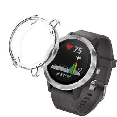 transparent Новинка Высокое качество ТПУ Тонкий Смарт часы защитный чехол для Garmin Vivoactive 3 3 музыкальная рамка Smartwatch аксессуары - Цвет: transparent