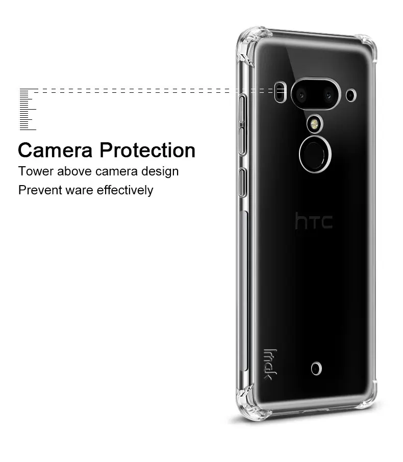IMAK подушка безопасности окруженный защитный противоударный чехол для htc U12 Plus U12+/U11 Plus/U Ultra/U11 Eyes/U11 Life прозрачный мягкий ТПУ чехол