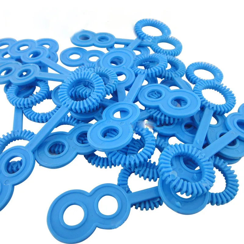 100pcs Blue 100 шт 7,6 см Пластиковый мыльный пузырь машина Дуя пузыри концентрат палочка Детские игрушки игра на открытом воздухе - Цвет: 100pcs Blue