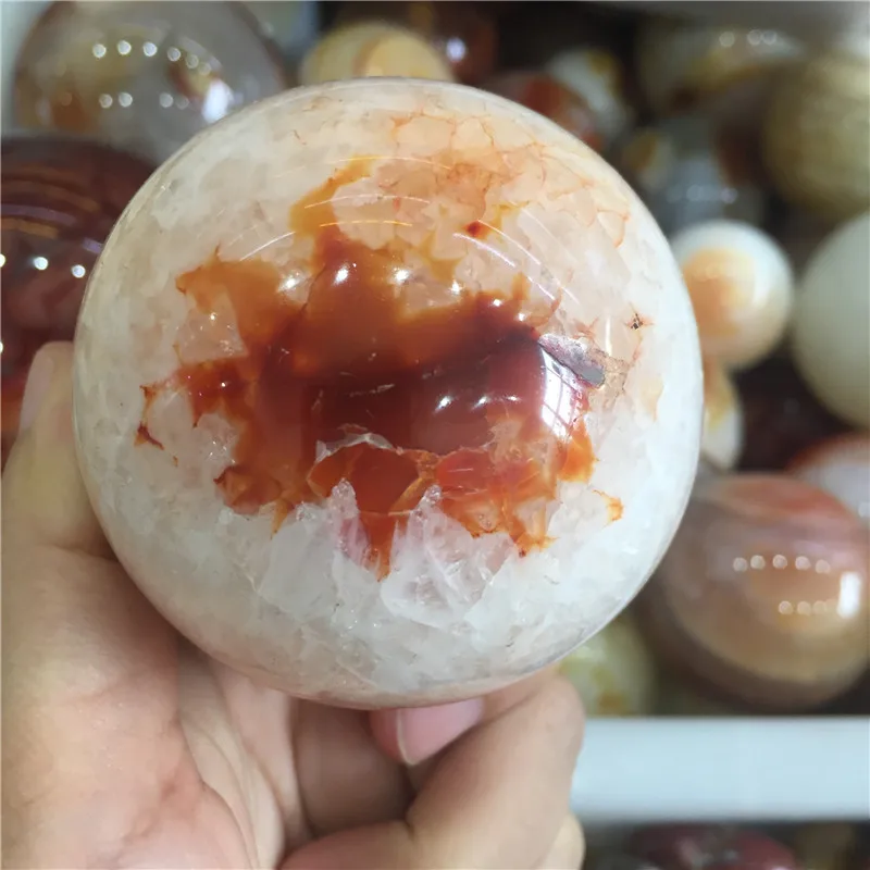 1 шт. натуральные камни и минералы красный агатовый шарик рейки целебные