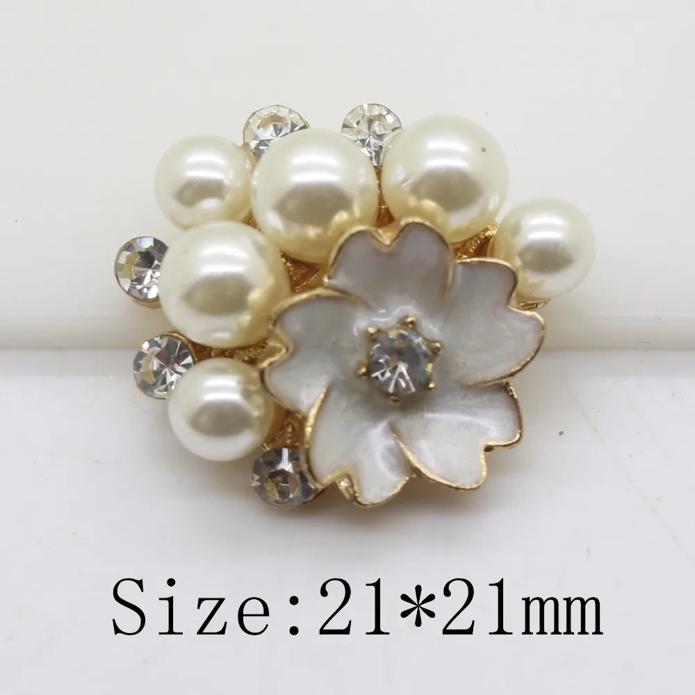 Модные украшения для свадьбы из золотого сплава с жемчугом 10 шт. 21 мм аксессуары