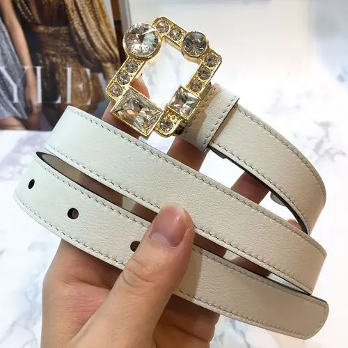 6 цветов Мода г. горный хрусталь пряжка ремни из натуральной кожи роскошные для женщин пояса из натуральной кожи ремень для платье джинсы jc3212 - Цвет: Белый
