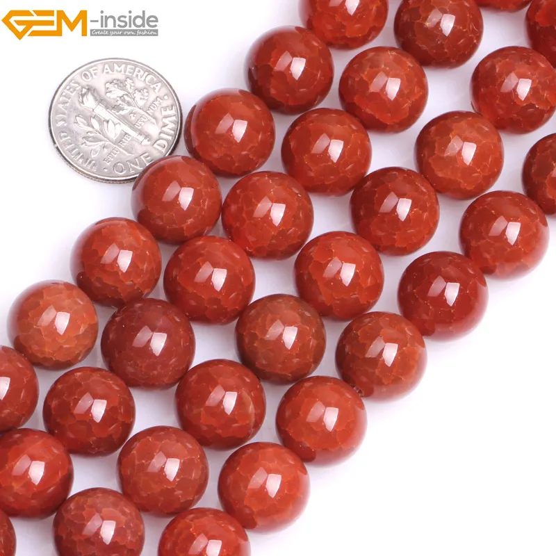 Бусины из красного агата с эффектом трещин 12 16 мм|beads for jewelry making|agate beadsred agate beads |