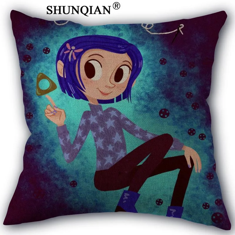 Pillow Case Льняные и хлопковые Коралина наволочка с рисунком под заказ дома Свадебные Декоративные Чехлы на подушку размером 45*45 см с одной стороны Новое поступление на год наволочка - Цвет: Pillow Case