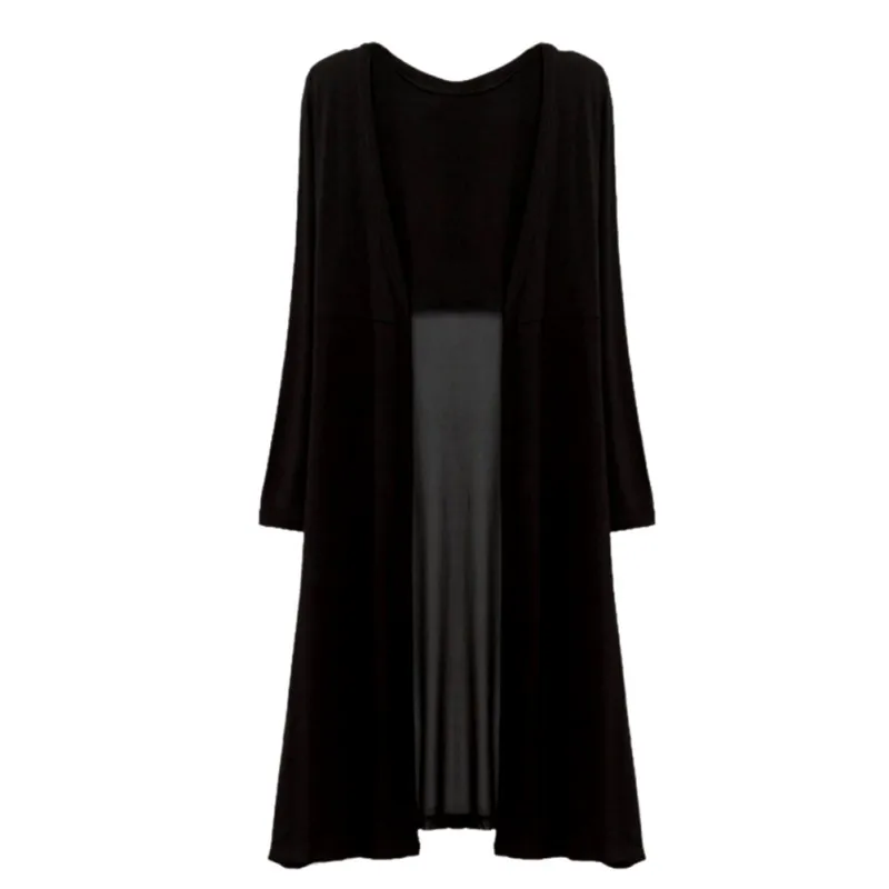 Корейский стиль солнцезащитный кардиган шаль длинный свитер пальто женский