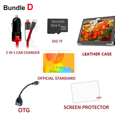 Bundle D Onda X20 Deca Core планшетный ПК 10,1 дюймов ips 2560*1600 MTK Helio X20 Android 7,1 4 Гб Ram 64 Гб Rom двухдиапазонный WiFi gps 3g 4G LTE - Комплект: Bundle D