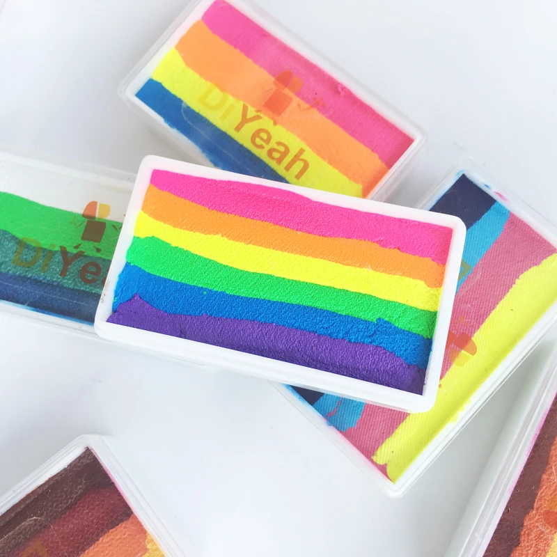 Про радужные краски для тела и лица, макияж, пигмент 30г/набор, мультицветная серия, искусство для Хэллоуина, неоновая, ультрафиолетовая, металлическая.