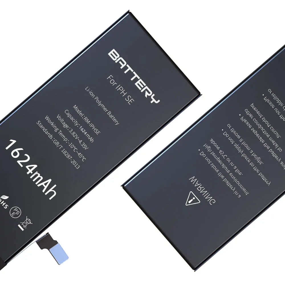 5PCS E-Faith 1624mAh Mobile phone battery For iPhone SE AAA level built-in lithium Standard Capacity Free Shipping | Мобильные