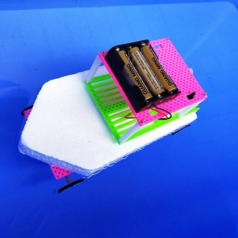 Happyxuan Дети DIY научный эксперимент автомобиль амфибия электрическая лодка набор