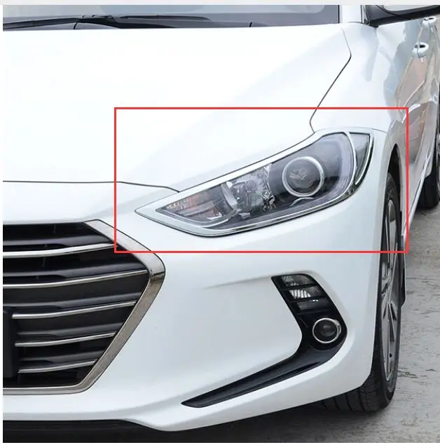 2 шт. Хромированная передняя фара для HYUNDAI ELANTRA AVANTE 2016 2017|for hyundai elantra|garnish moldinghead light