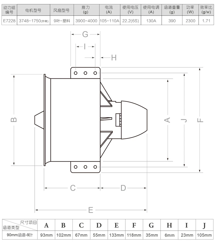 Freewing E7228 90 мм 9 лопастей 3748-1750kV металлический канальный вентилятор outrunner двигатель 6S EDF использование для F-4C F16 90 T45 90 F15