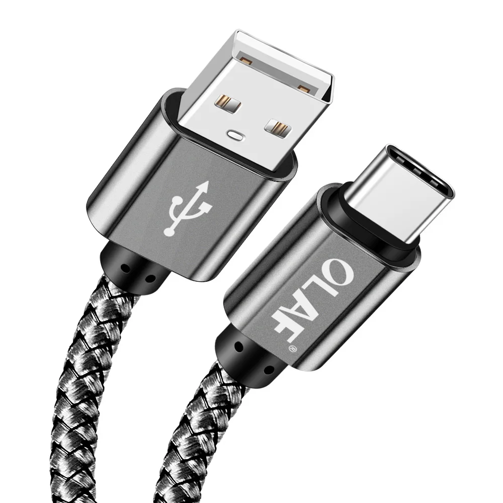 Grey Олаф usb type C кабель для huawei mate 20 Pro FastCharge USB C Быстрая зарядка USB зарядное устройство кабель для samsung Galaxy S9 S8 Plus - Цвет: Grey