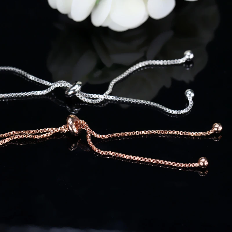 

BeaQueen Trendy Chain Chokers Women Fashion Jewelry Round Cubic Zirconia Paved Rose Gold Color Tennis Chocker Necklace N002