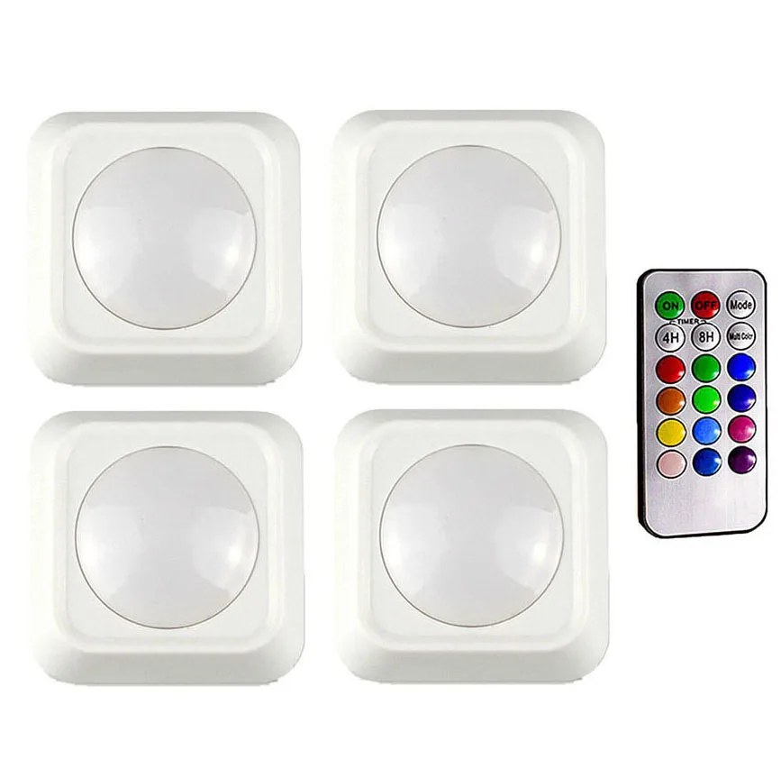 4 lamp 1 controller RGBW 13 цветов светодиодный светильник под шкафами с регулируемой яркостью, сенсорный датчик, светодиодный светильник, настенный ночник для закрытого гардероба, лестницы, коридора - Цвет: 4 lamp 1 controller