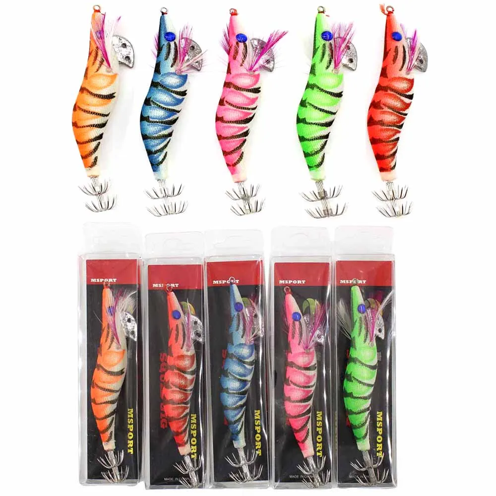 

10 шт., приманки для ловли кальмаров, искусственные приманки, набор пластиковых креветок, приманки для осьминог, каракатица, рыболовные Джиги...