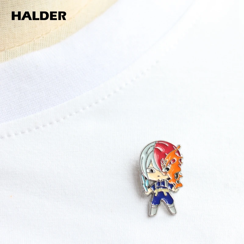 BR0051 аниме halder My Hero Academy металлические броши булавки на лацкан рюкзак ткань украшения значок ювелирные изделия аксессуары безделушки подарок