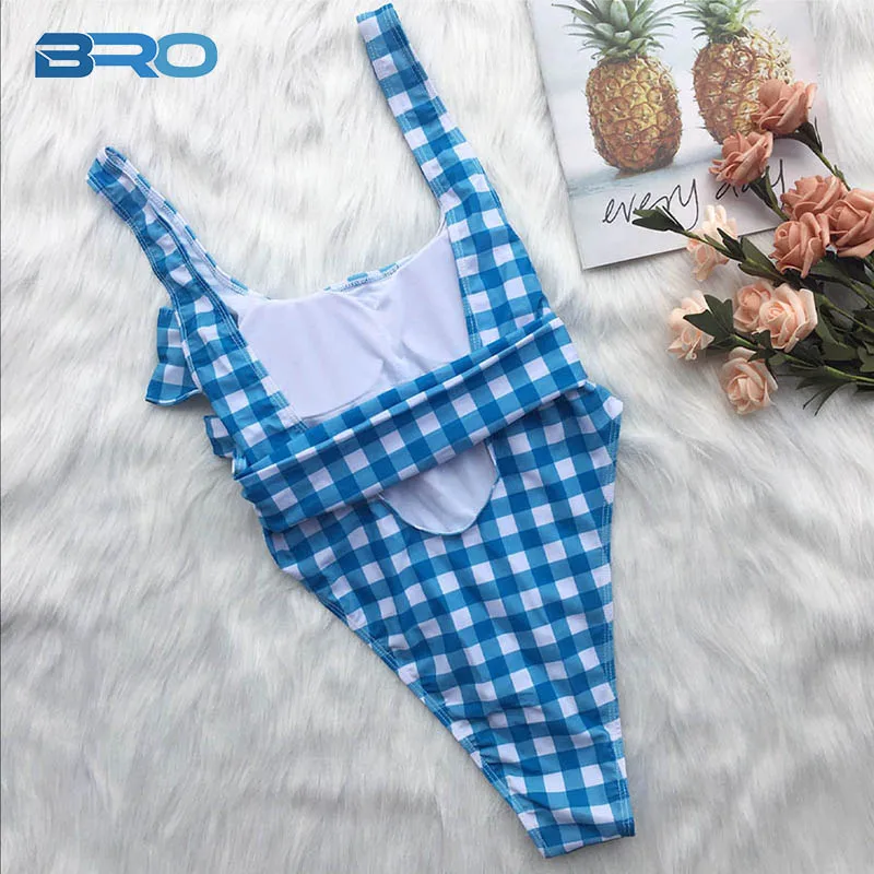 BRO High Cut ванный комплект для женщин Монокини Лето 2018 г. пикантные купальник с