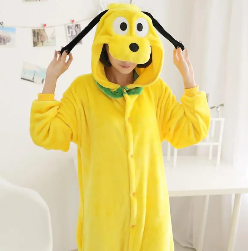 Фланелевые пижамы с изображением животных для мужчин и женщин сезон осень-зима