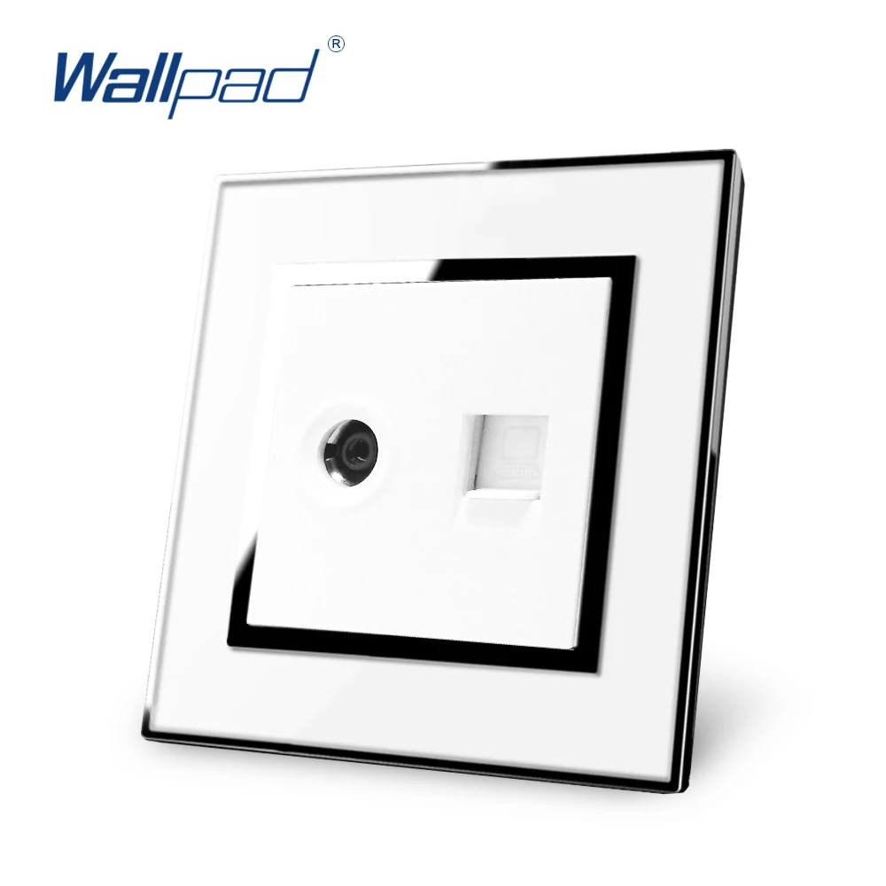 ТВ данных RJ45 розетка Wallpad роскошное Зеркало акриловая панель слабые розетки