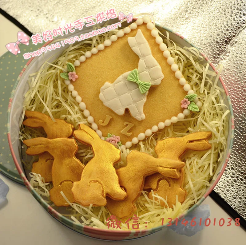 1 шт. Пасхальный кролик молды металлические резаки для печенья кондитерские