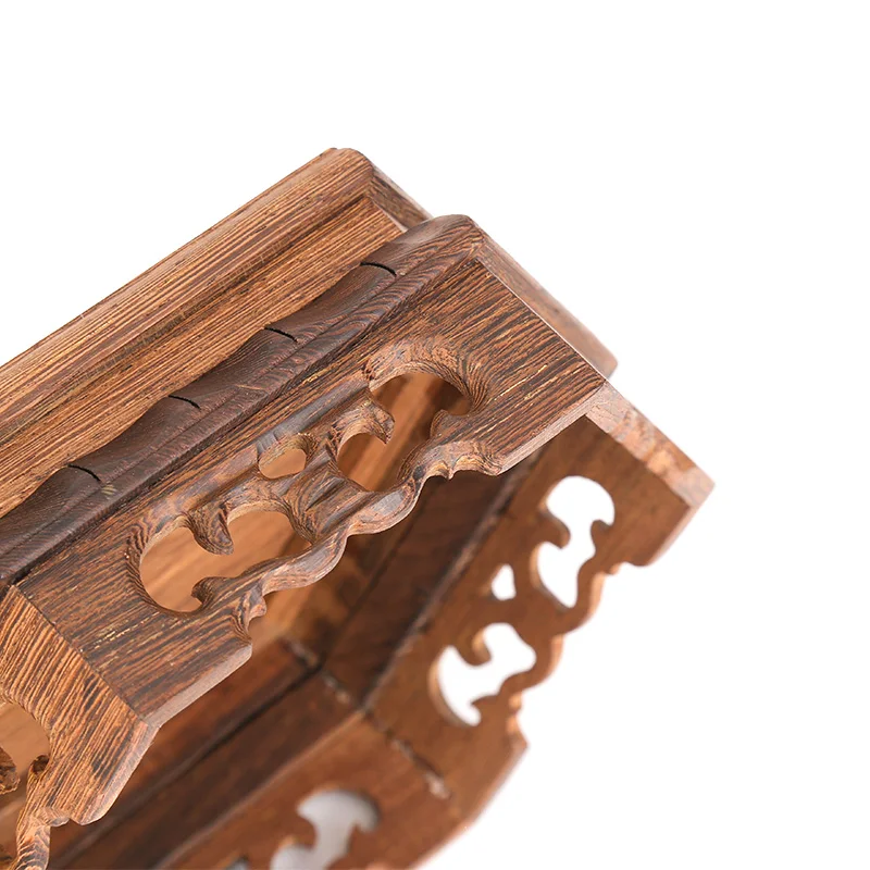 12-19.7cm Diameter Wenge Wood Mahogany Base hexagon base teapot ornaments incense Buddha flowers vase flowerpot rack | Дом и сад