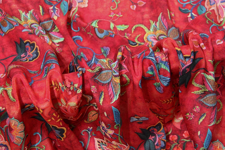 Новая струйная шелковая крепдешин ткань 12 мм рубашка cheongsam футболка платье шелковая ткань оптом шелковая ткань 138 см