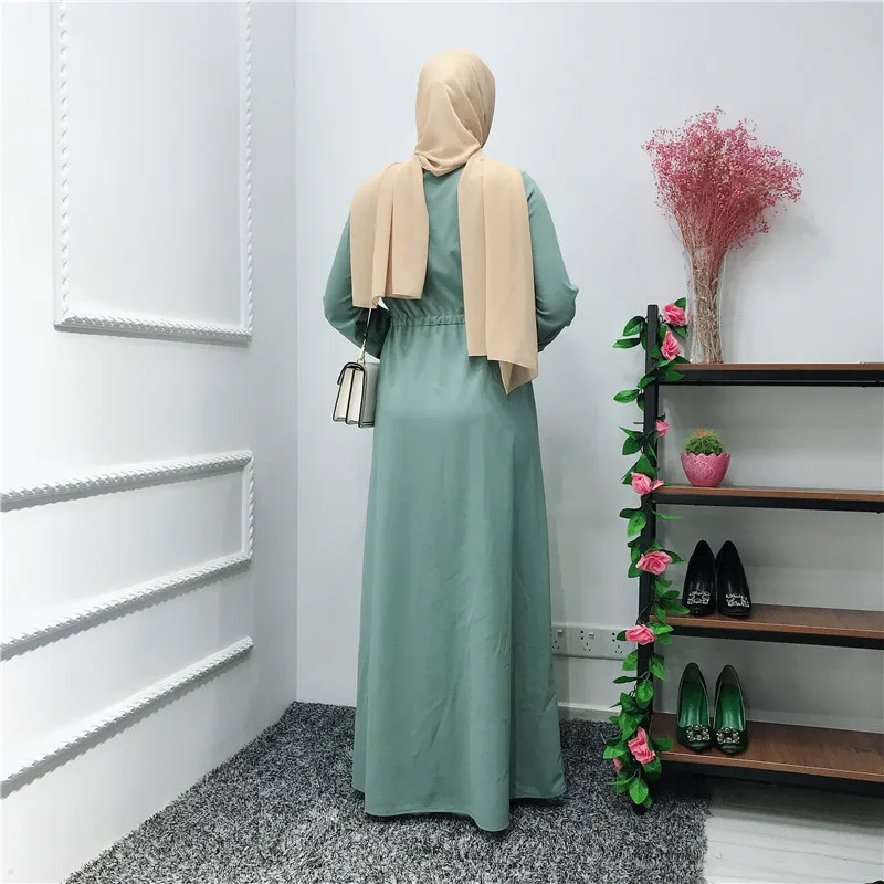 Мусульманское платье кардиган абайя длинное туника в полоску с прострочкой