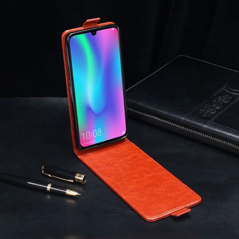 Вертикальный флип-чехол из искусственной кожи для Huawei Honor 10 Lite чехол Новые