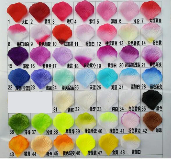 1000 шт./лот Декоративные искусственные шелковые цветы лепестки роз свадебное