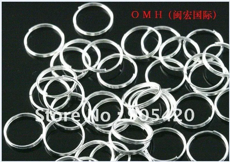 

OMH оптовая продажа 1300 шт./лот DIY Серебряный цвет металлические разрезные кольца 8 мм глобальная бесплатная доставка