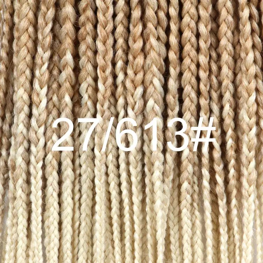 AliLeader 22 пряди 3X-Pre-Twist вязание крючком косички коробка косички натуральные волосы 12 16 20 24 30 дюймов Синтетические косички наращивание волос - Цвет: T#27/613