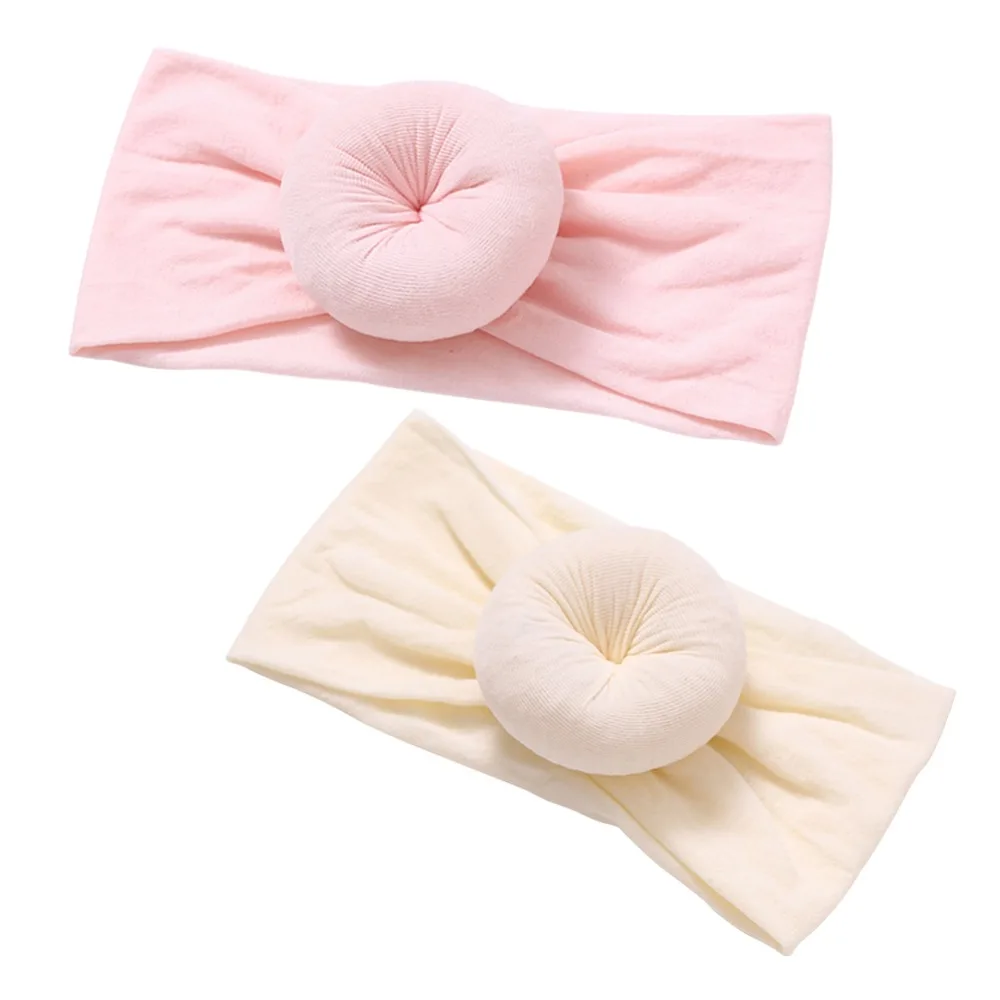 Nylon Baby Headband Round Bun Head Wrap Donuts Girl Hair Band Soft Turban for Infant 27 Colors JFNY032 | Детская одежда и обувь