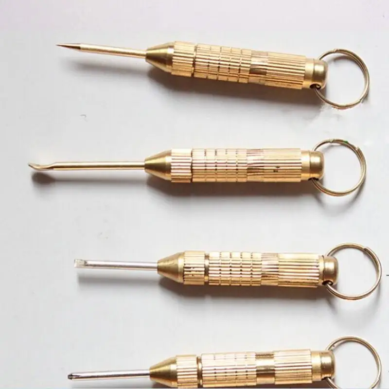 

2 Sets 4 in1 Ear Pick Health Care Cleaning Tools Kit Set Mini Steel Screwdrivers Ear Cleaners Keychain Hot