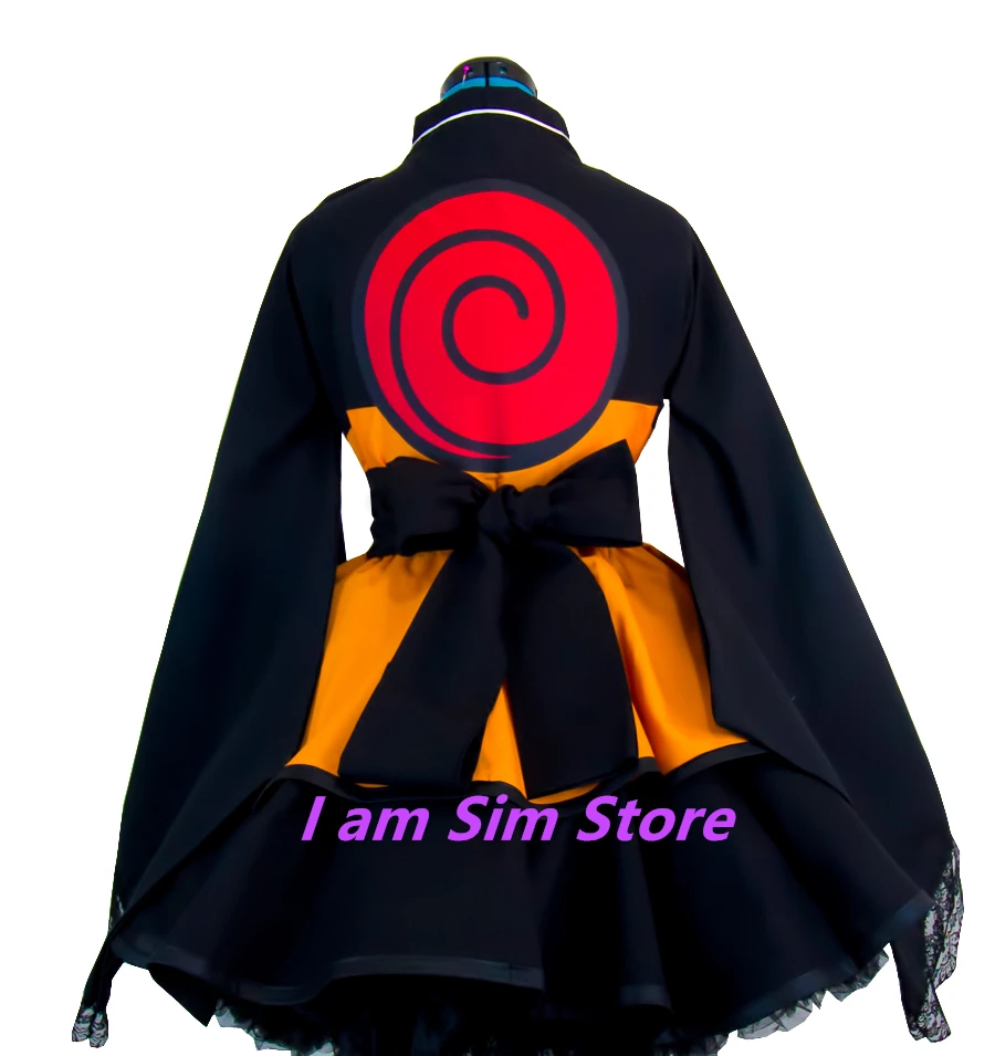 

Anime Naruto Uzumaki Naruto Lolita Kimono Dress Cosplay Costume Custom Made