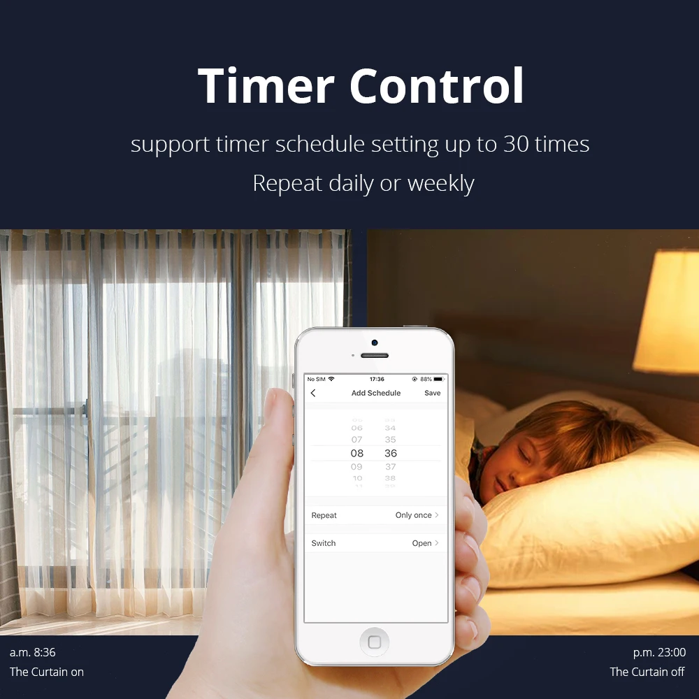 Умный домашний занавес переключатель ограничительная Настройка Tuya Smart Life APP