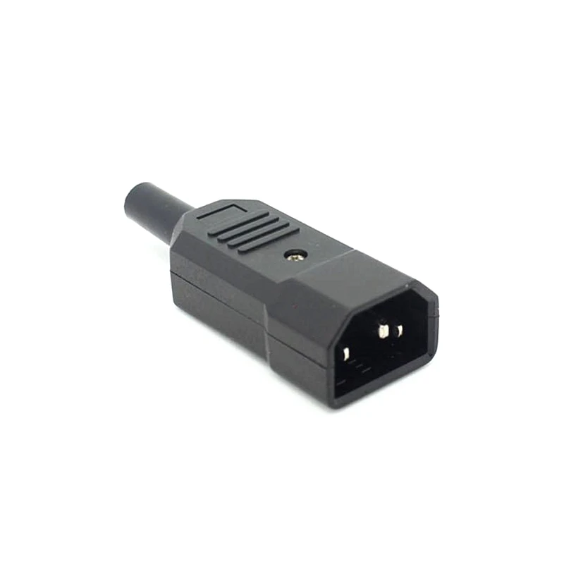 10PCS IEC C14 Male Plug Rewirable Power Connector 3Pin IEC-C14 Socket Computer Cable Adapter 10A 250V Black | Электроника
