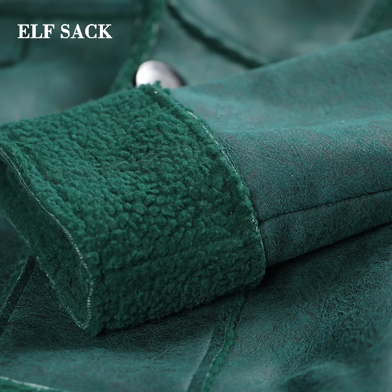 ELFSACK новинка модное женское пальто повседневное хлопок цельные куртки для женщин