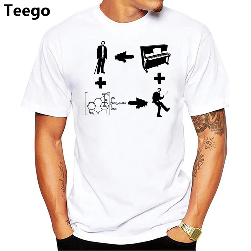 Доктор Хаус вещества и музыка все лгут крутые футболки для подростков 100% хлопок