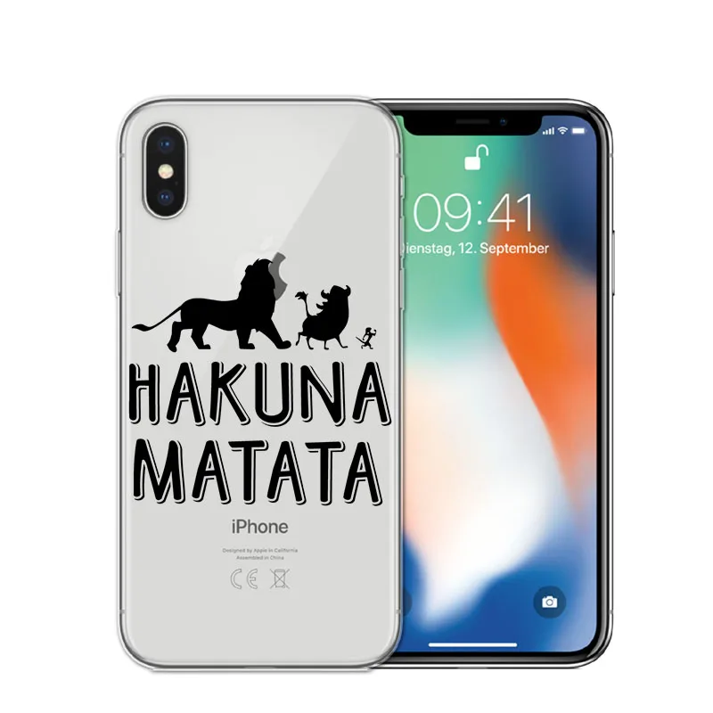 FUNNYRUI для iPhone 6S 5S SE 8 Plus X 7 XS Max Мягкий ТПУ силиконовый чехол Fundas Coque Король Лев Pumba Hakuna